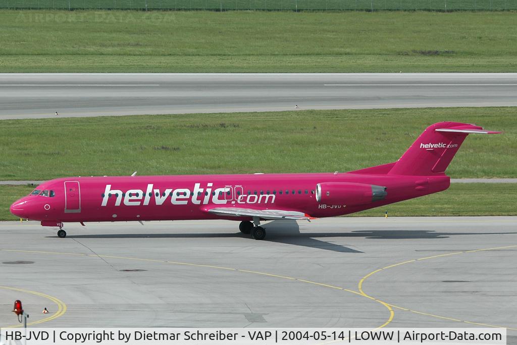 HB-JVD, 1994 Fokker 100 (F-28-0100) C/N 11498, Helvetic Fokker 100