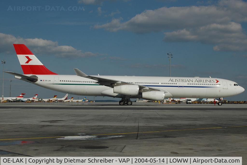 OE-LAK, 1997 Airbus A340-313 C/N 169, Austrian Airlines A340-300