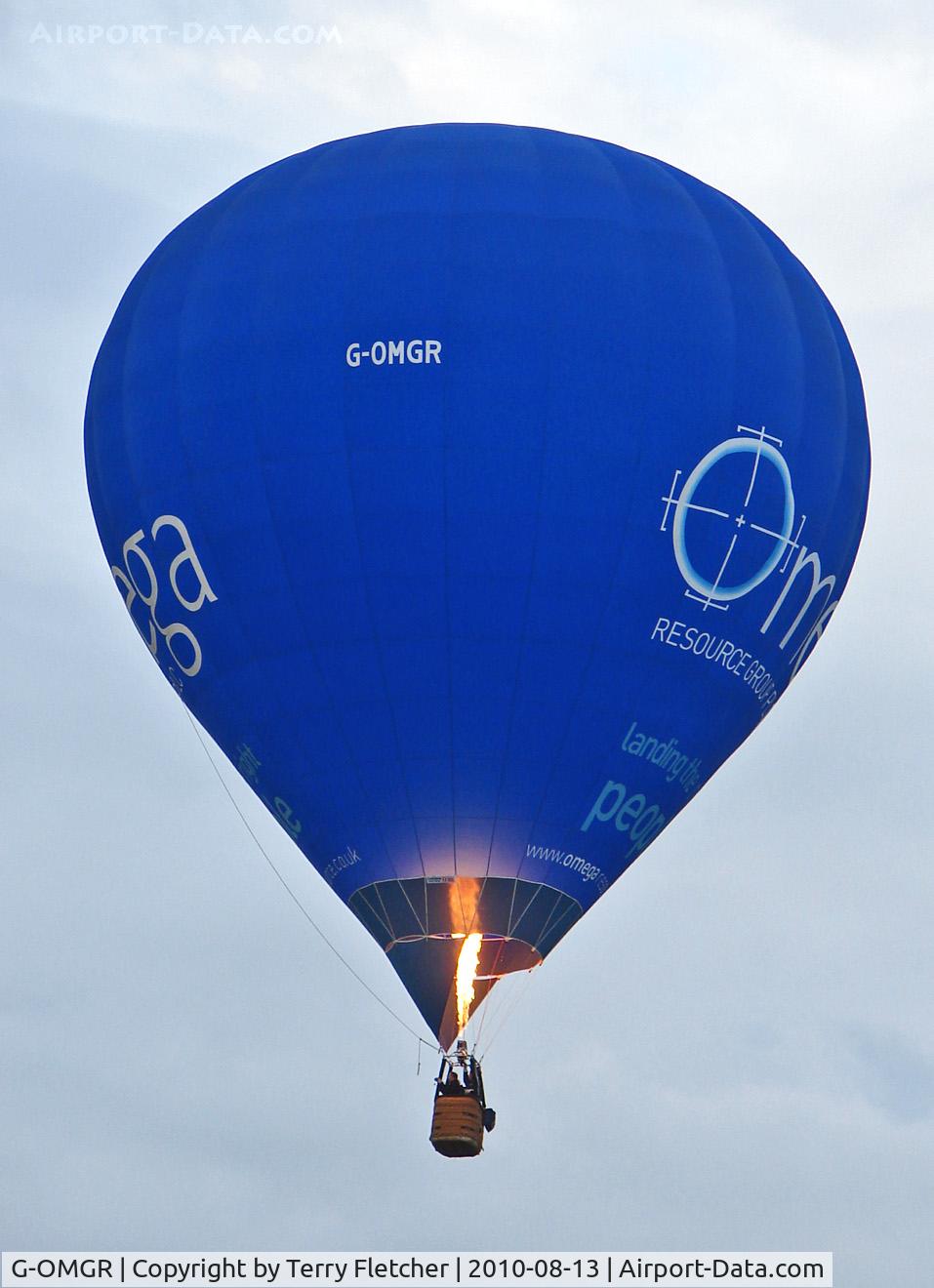 G-OMGR, 2008 Cameron Balloons Z-105 C/N 11095, CAMERON BALLOONS LTD 
Type: CAMERON Z-105 
Serial No.: 11095 
at 2010 Bristol Balloon Fiesta