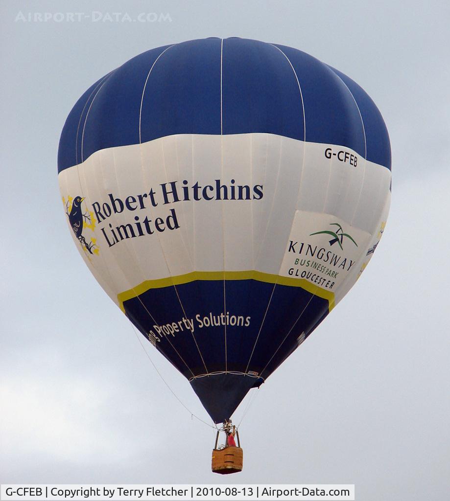 G-CFEB, Cameron C-80 C/N 11174, CAMERON BALLOONS LTD 
Type: CAMERON C-80 
Serial No.: 11174 
at 2010 Bristol Baloon Fiesta