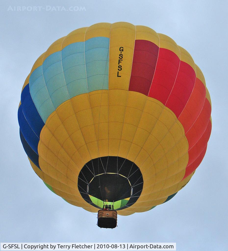 G-SFSL, 2002 Cameron Balloons Z-105 C/N 10308, 2002 Cameron Balloons Ltd CAMERON Z-105, c/n: 10308 at 2010 Bristol Balloon Fiesta