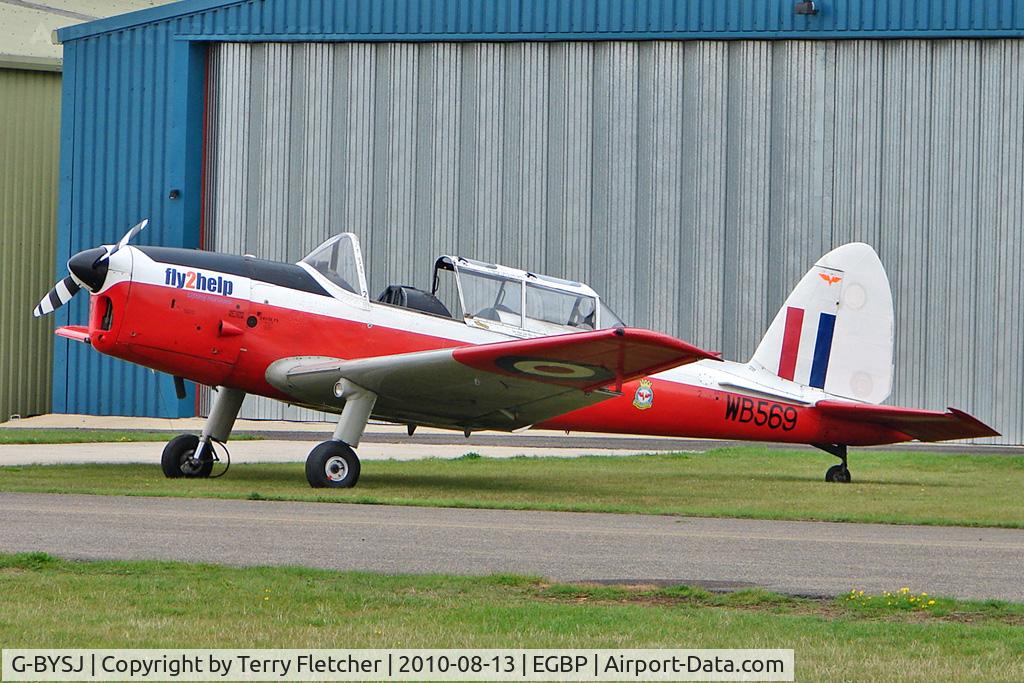 G-BYSJ, 1950 De Havilland DHC-1 Chipmunk T.10 C/N C1/0021, 1950 De Havilland DHC-1 CHIPMUNK 22, c/n: C1/0021 ears Serial WB569 at Kemble