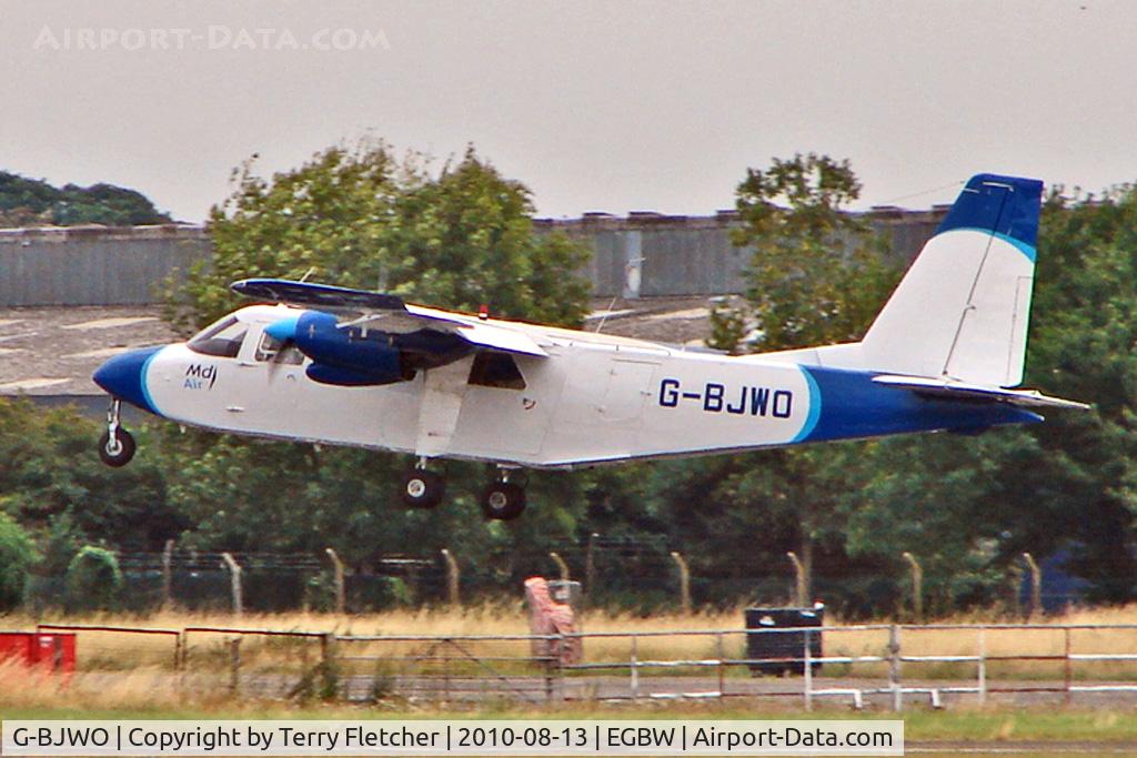 G-BJWO, 1973 Britten-Norman BN-2A-26 Islander C/N 334, Revised Colours for 1973 Fairey Britten-norman Ltd BN2A-26 ISLANDER, c/n: 334 doing touch and gos at Wellesbourne