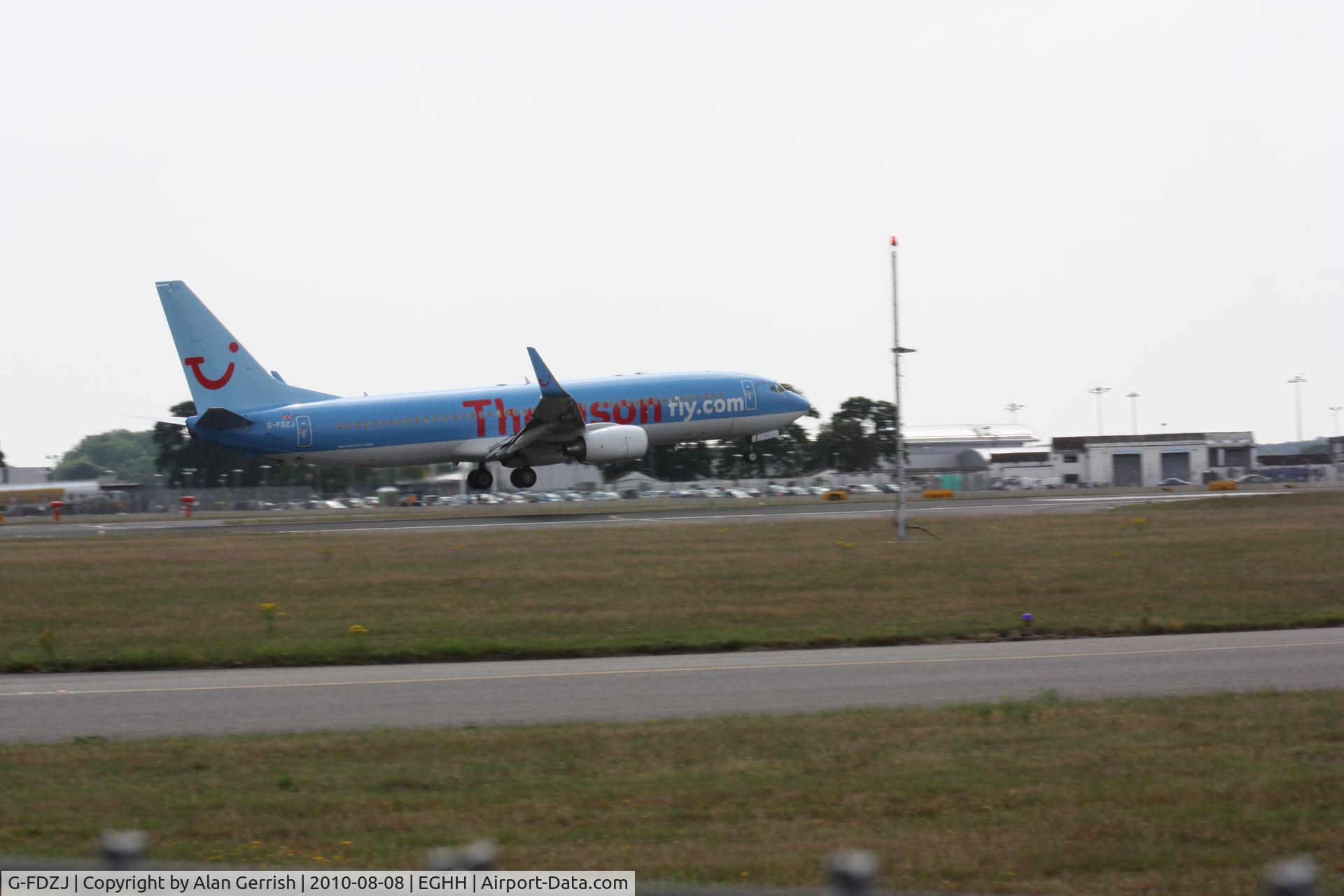G-FDZJ, 2007 Boeing 737-8K5 C/N 34690, Shortly after landing on a beautiful summers afternoon.