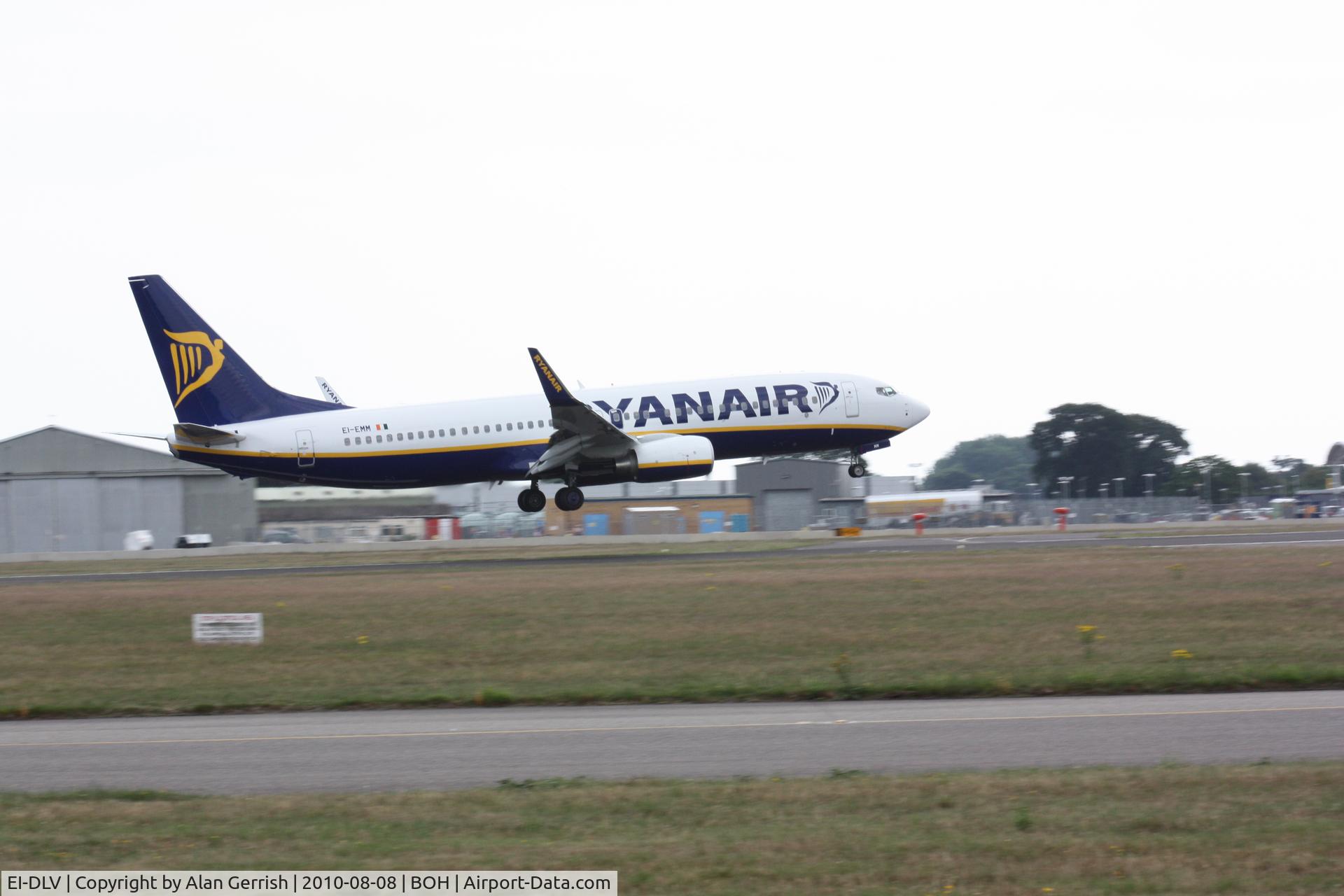EI-DLV, 2006 Boeing 737-8AS C/N 33598, Landing at Bournemouth Airport