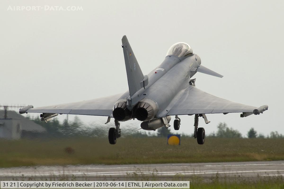 31 21, 2009 Eurofighter EF-2000 Typhoon S C/N AS014, moments prior touchdown