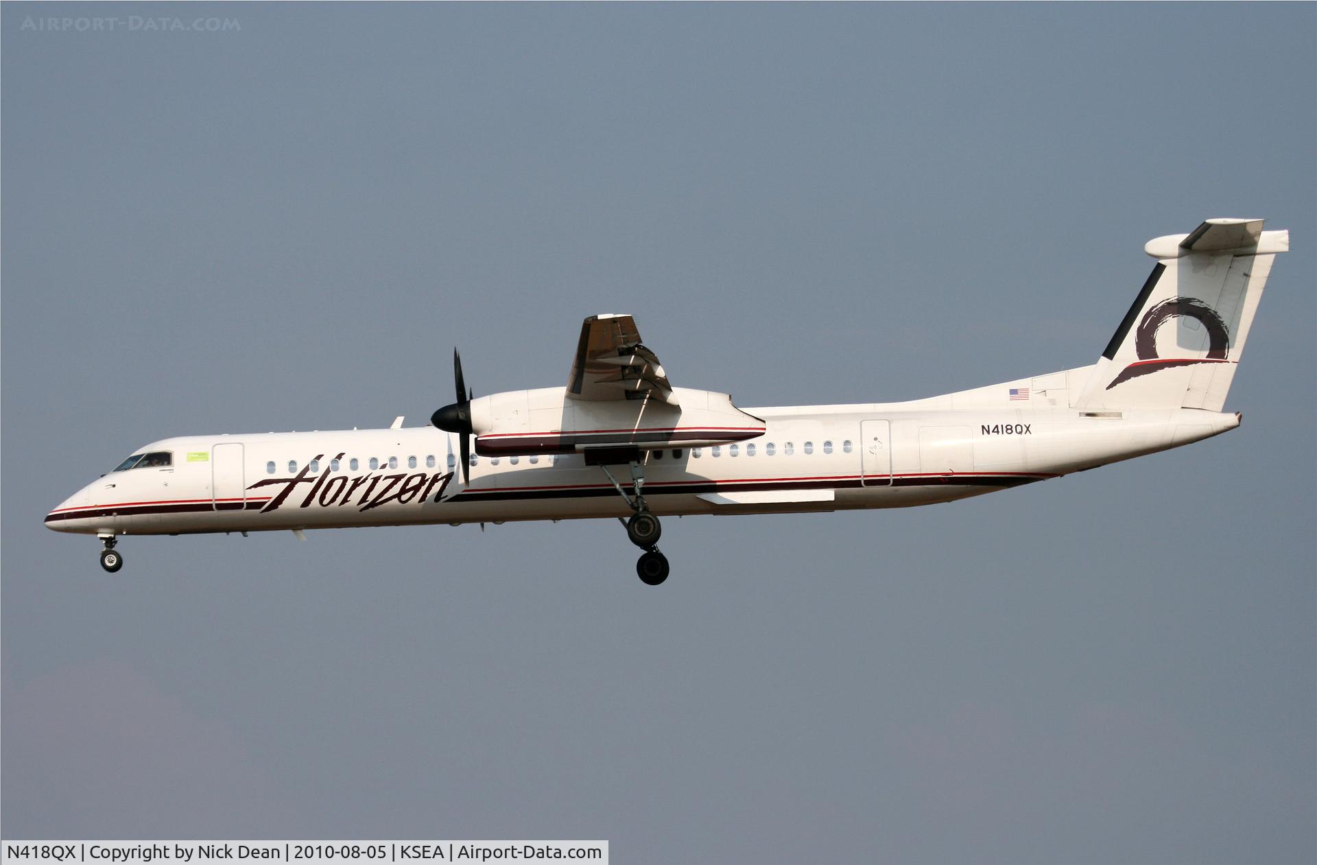 N418QX, 2007 Bombardier DHC-8-402 Dash 8 C/N 4143, KSEA