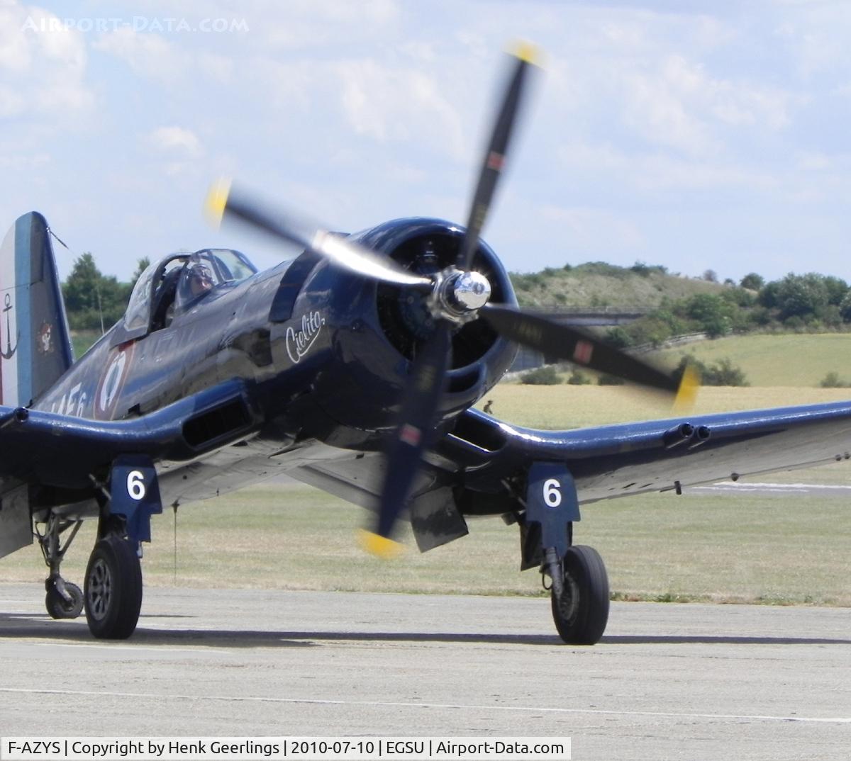 F-AZYS, Vought F4U-5N Corsair C/N Not found (Bu124541), Flying Legends  Air Show Duxford 2010