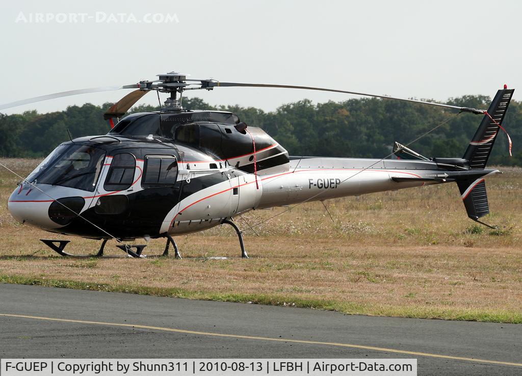 F-GUEP, Aerospatiale AS-355F Ecureuil II C/N 5296, Parked on the grass...