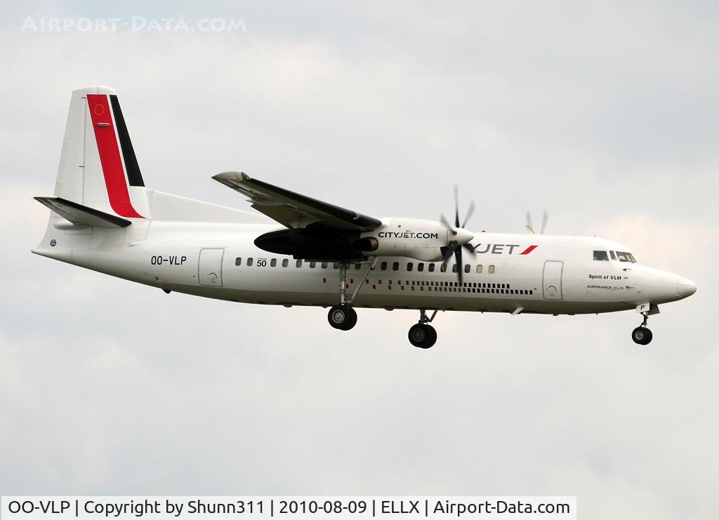 OO-VLP, 1991 Fokker 50 C/N 20209, Landing rwy 24