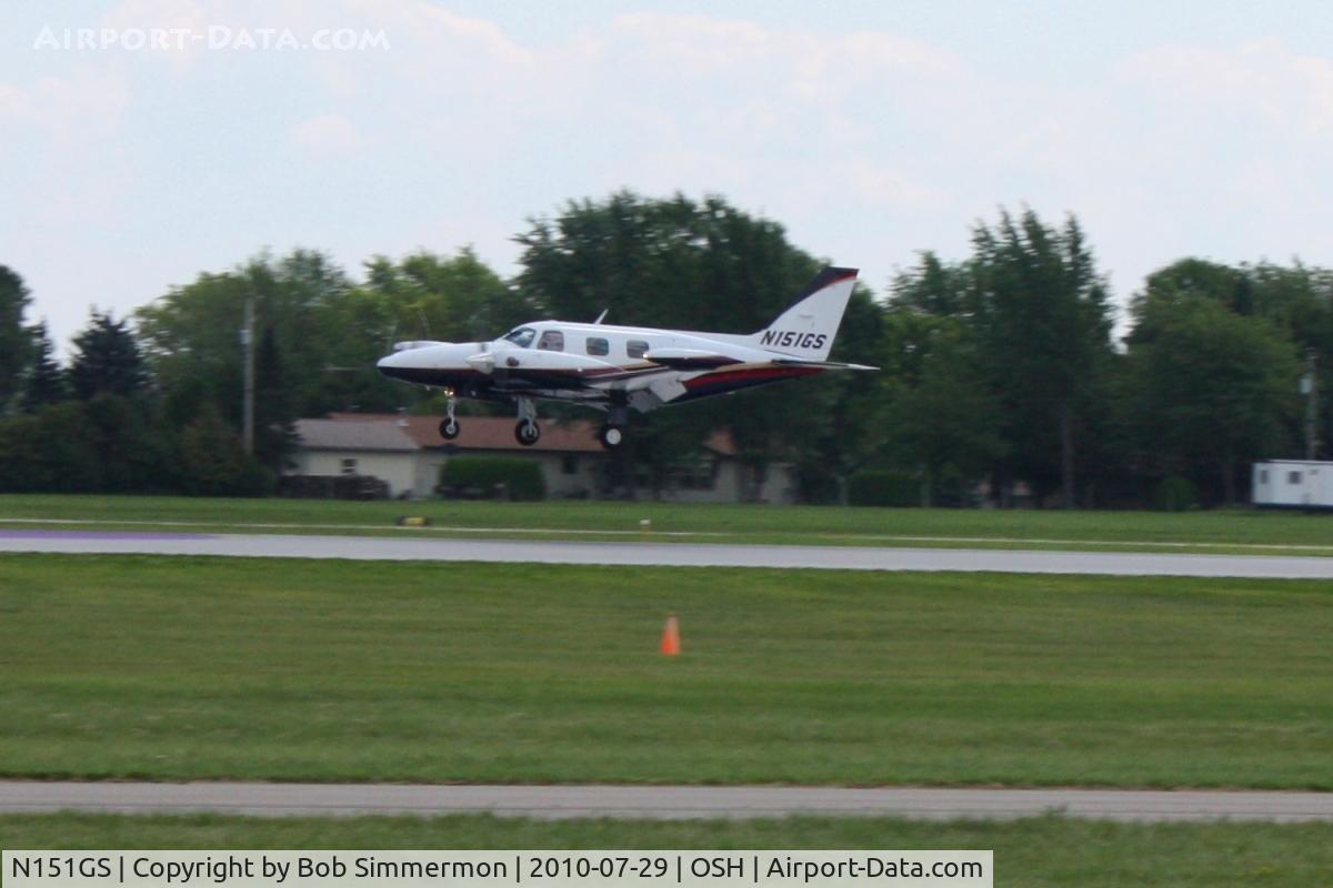 N151GS, 1979 Piper PA-31T Cheyenne C/N 31T-8020024, Arriving at Oshkosh, Wisconsin during Airventure 2010.