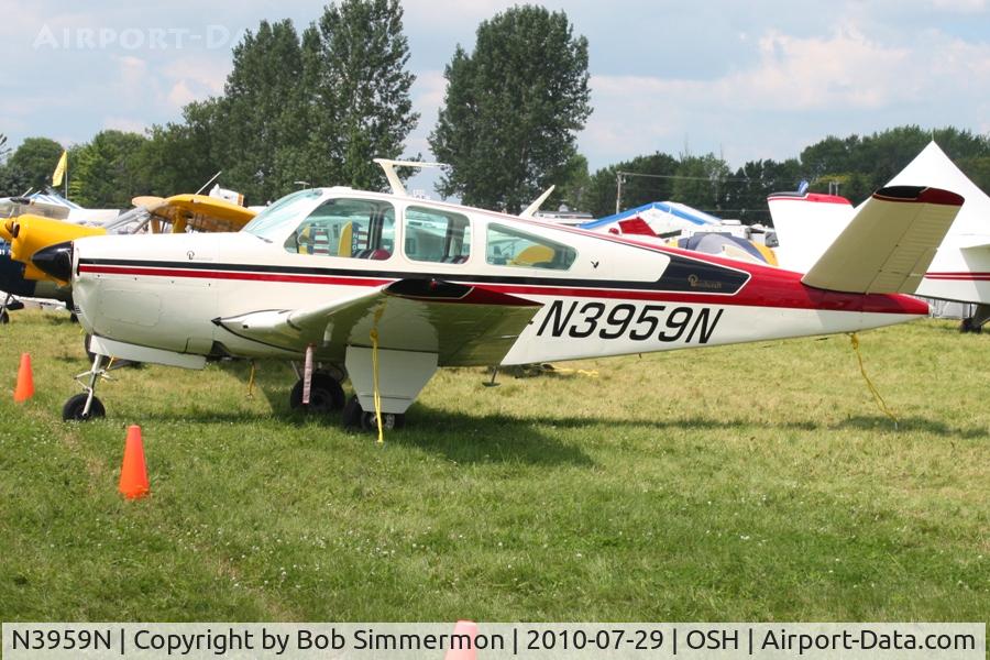 N3959N, 1947 Beech 35 Bonanza C/N D-1219, Airventure 2010 - Oshkosh, Wisconsin