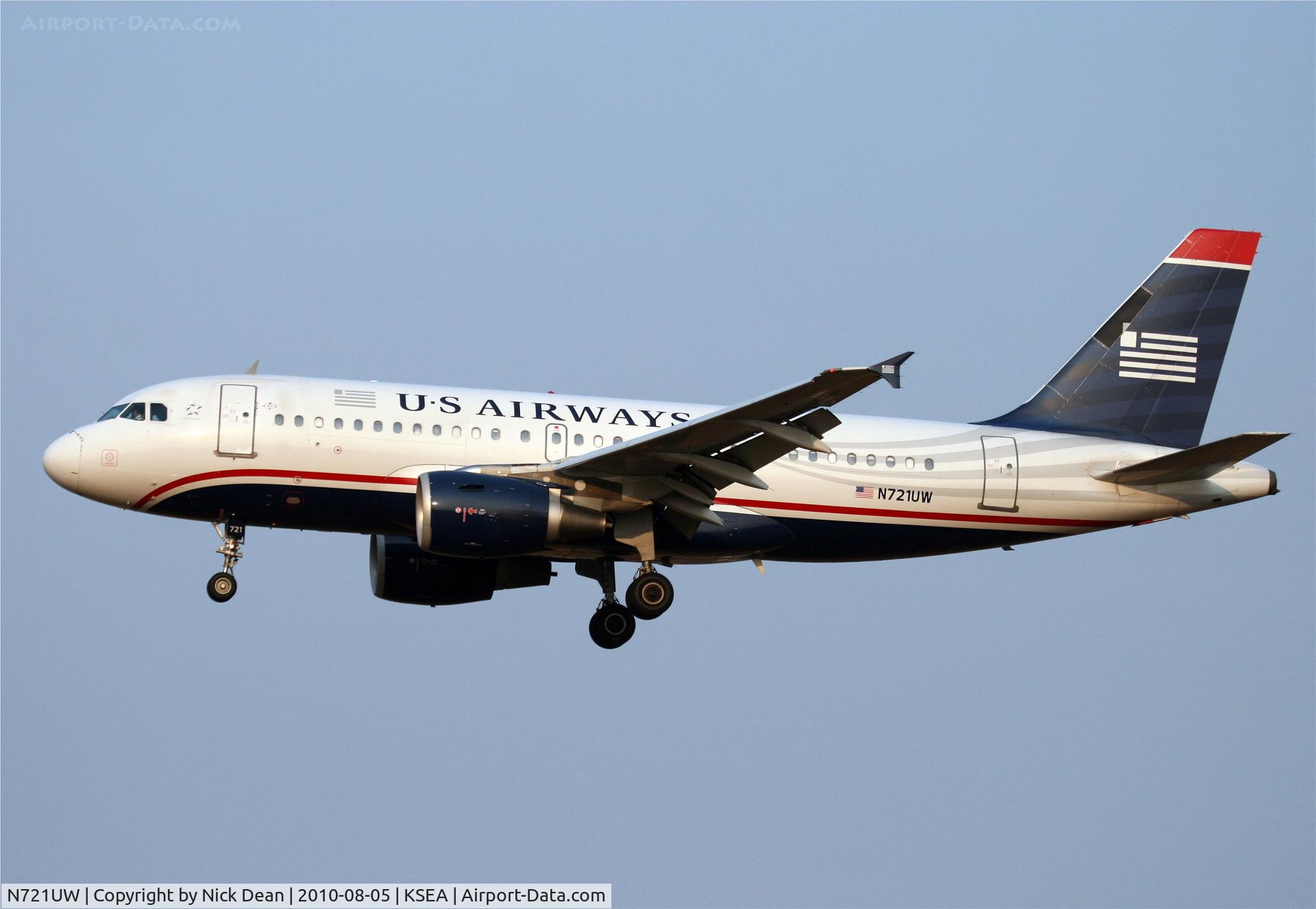 N721UW, 1999 Airbus A319-112 C/N 1095, KSEA