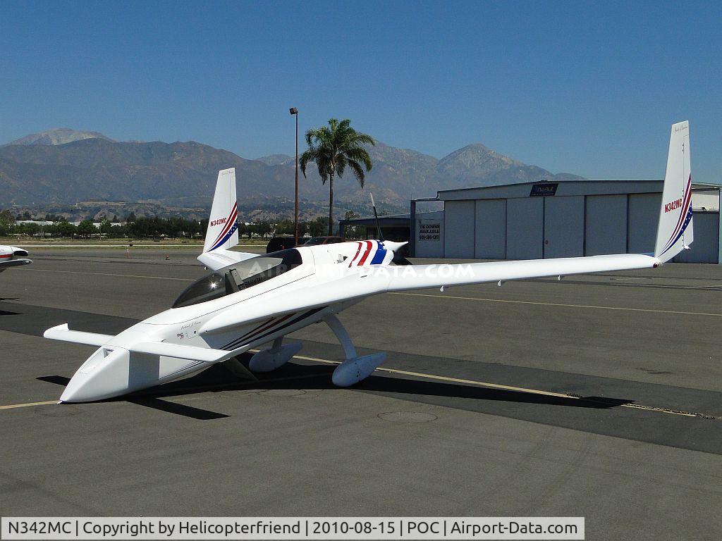 N342MC, 2001 Rutan Long-EZ C/N 1701, Parked with nose resting on the ground east of static display area