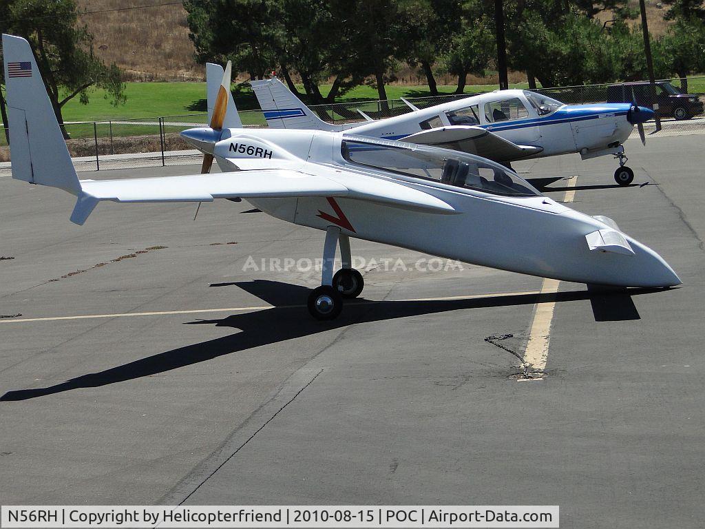 N56RH, 1983 Rutan VariEze C/N 1103, Parked with nose to the ground awaiting pilots return