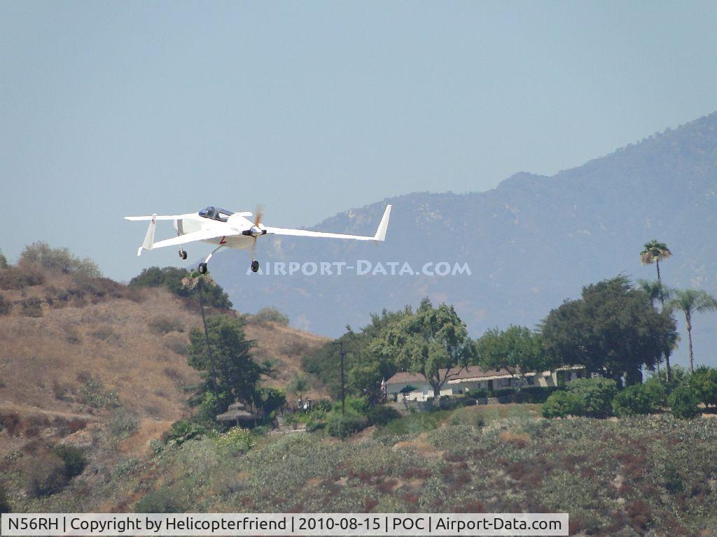 N56RH, 1983 Rutan VariEze C/N 1103, Airbourne from runway 26L and westbound