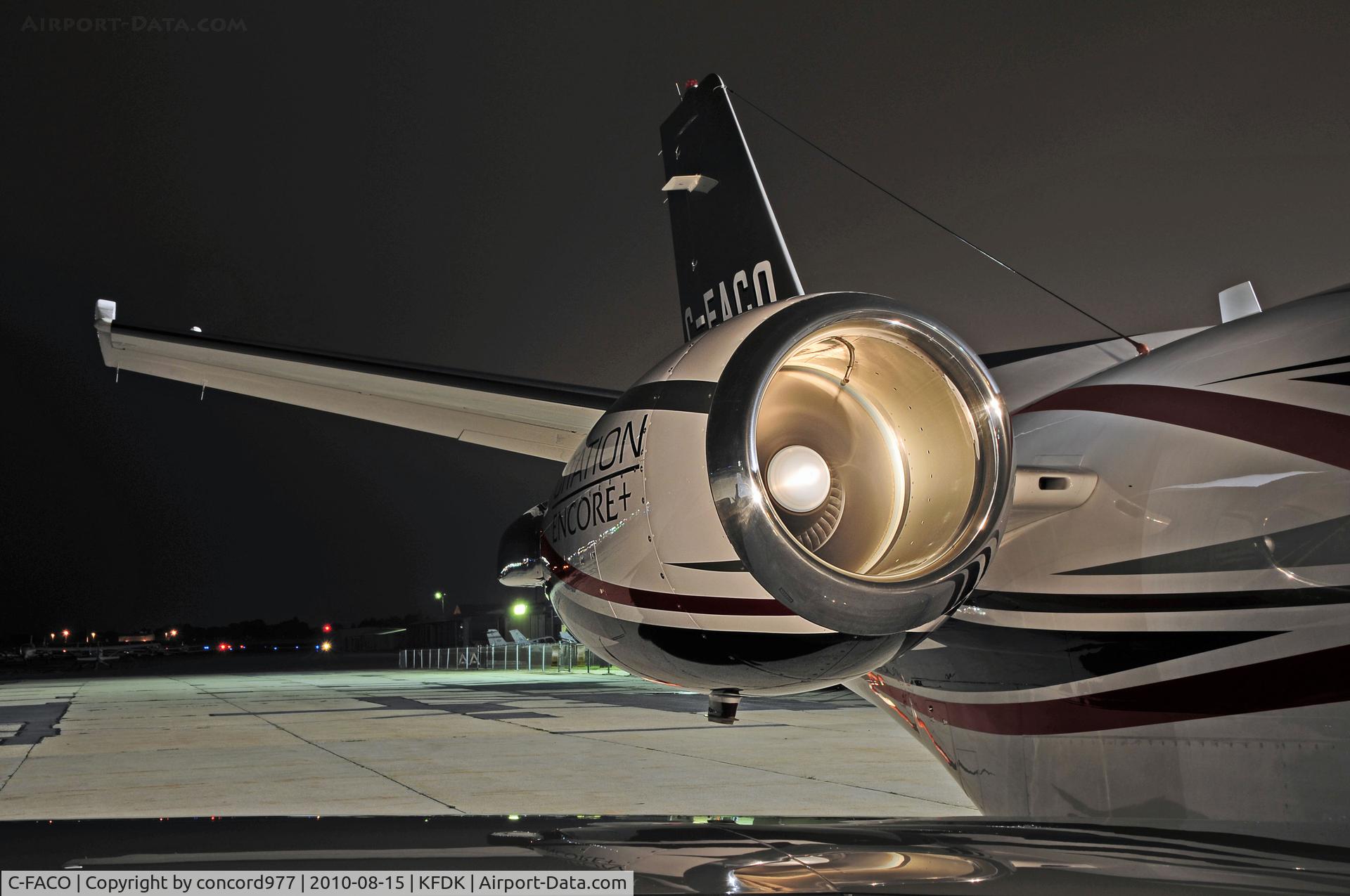 C-FACO, 2007 Cessna 560 Citation Encore+ C/N 560-0753, Seen at KFDK on 8/15/2010.  Immaculate!