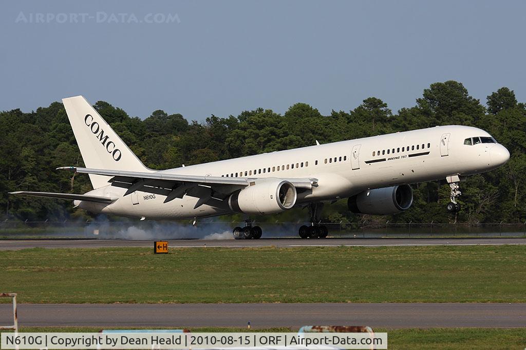 N610G, 1999 Boeing 757-22L C/N 29304, Comco N610G landing RWY 23.