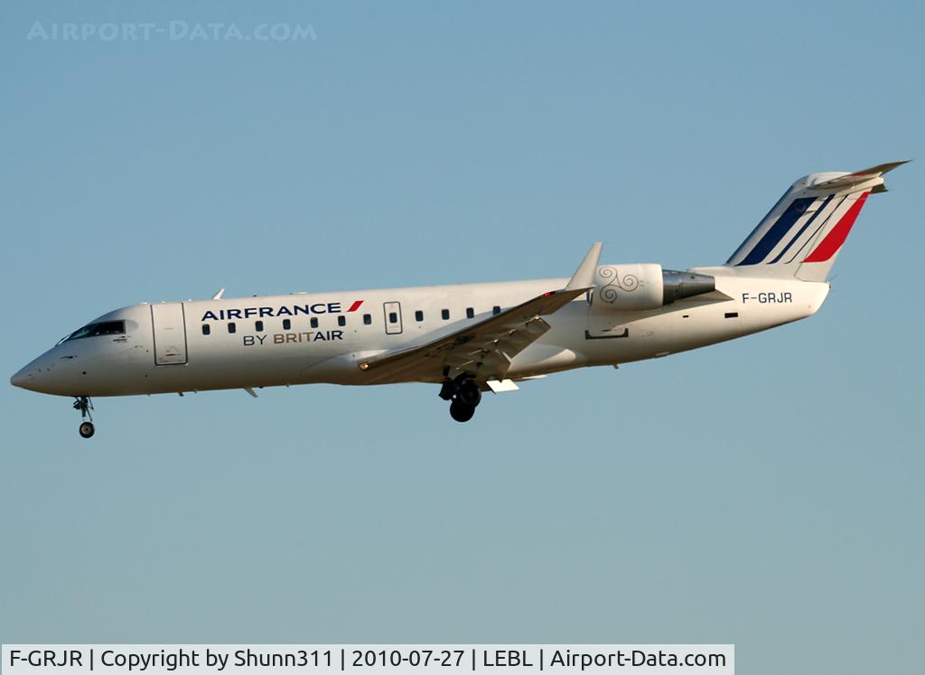 F-GRJR, 2000 Canadair CRJ-100ER (CL-600-2B19) C/N 7375, Landing rwy 25R in new Air France c/s