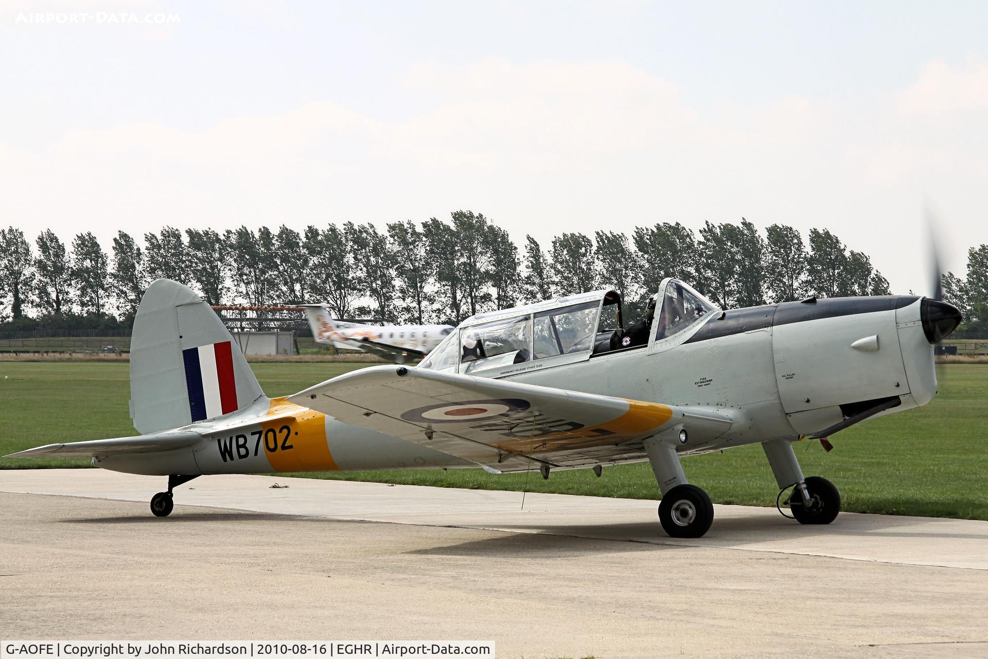 G-AOFE, 1950 De Havilland DHC-1 Chipmunk T.10 C/N C1/0150, Starting for departure