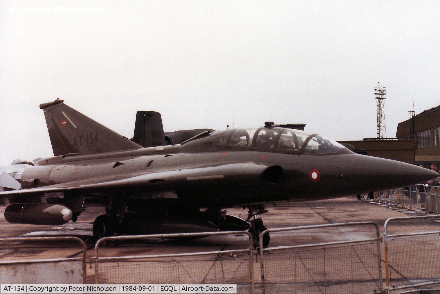 AT-154, 1971 Saab TF-35 Draken C/N 35-1154, Sk-35XD Draken of Esk 729 Royal Danish Air Force on display at the 1984 RAF Leuchars Airshow.