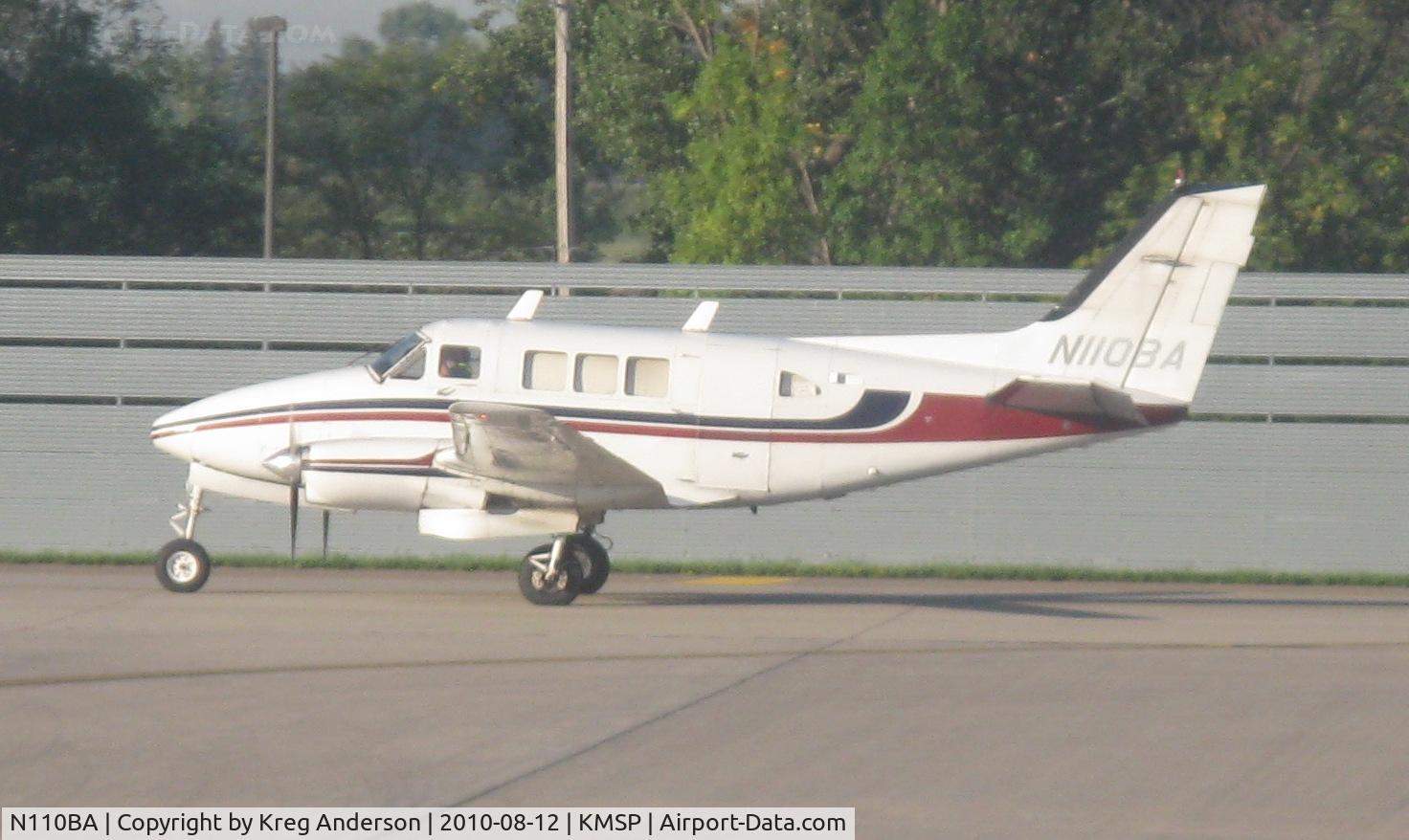 N110BA, 1966 Beech 65-B80 Queen Air C/N LD-279, Bemidji Aviation's 110BA Queen Air departing for another morning run to outstate MN.