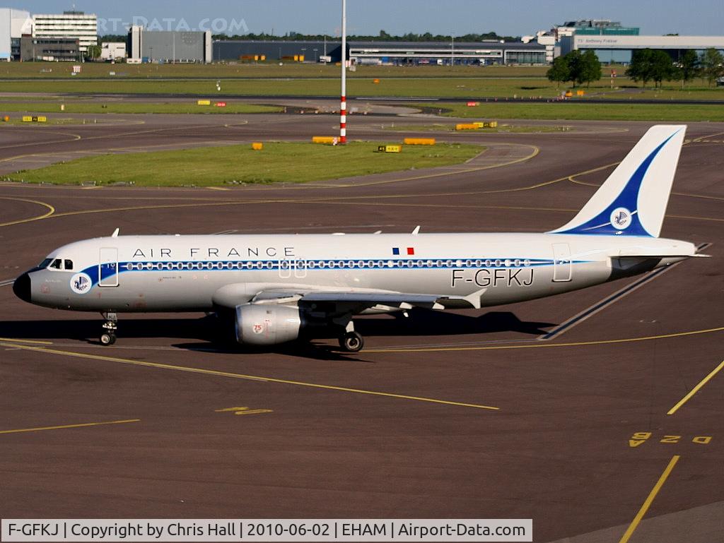 F-GFKJ, 1989 Airbus A320-211 C/N 0063, Air France retro scheme