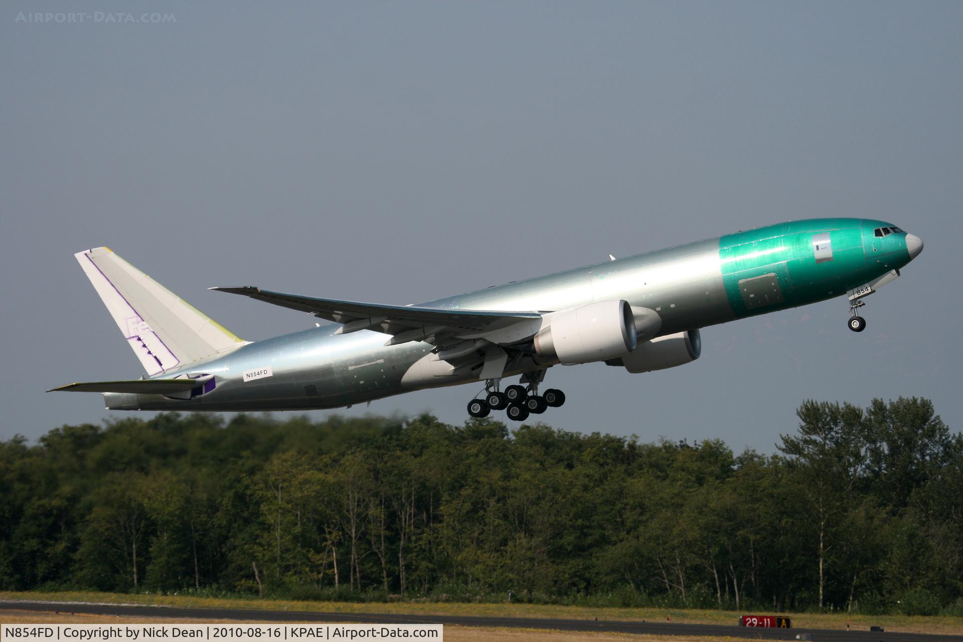 N854FD, 2010 Boeing 777-FS2 C/N 37725, KPAE Boeing 052 departing on first flight today