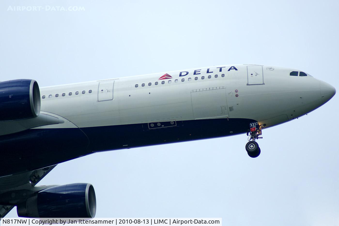 N817NW, 2007 Airbus A330-323 C/N 0843, Delta Airlines @ Malpensa