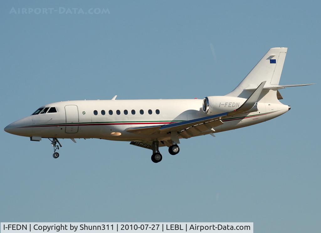I-FEDN, 2009 Dassault Falcon 2000LX C/N 204, Landing rwy 25R