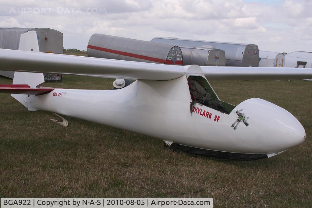 BGA922, Slingsby T-43 Skylark 3F C/N 1232, VGC 2010, Tibenham