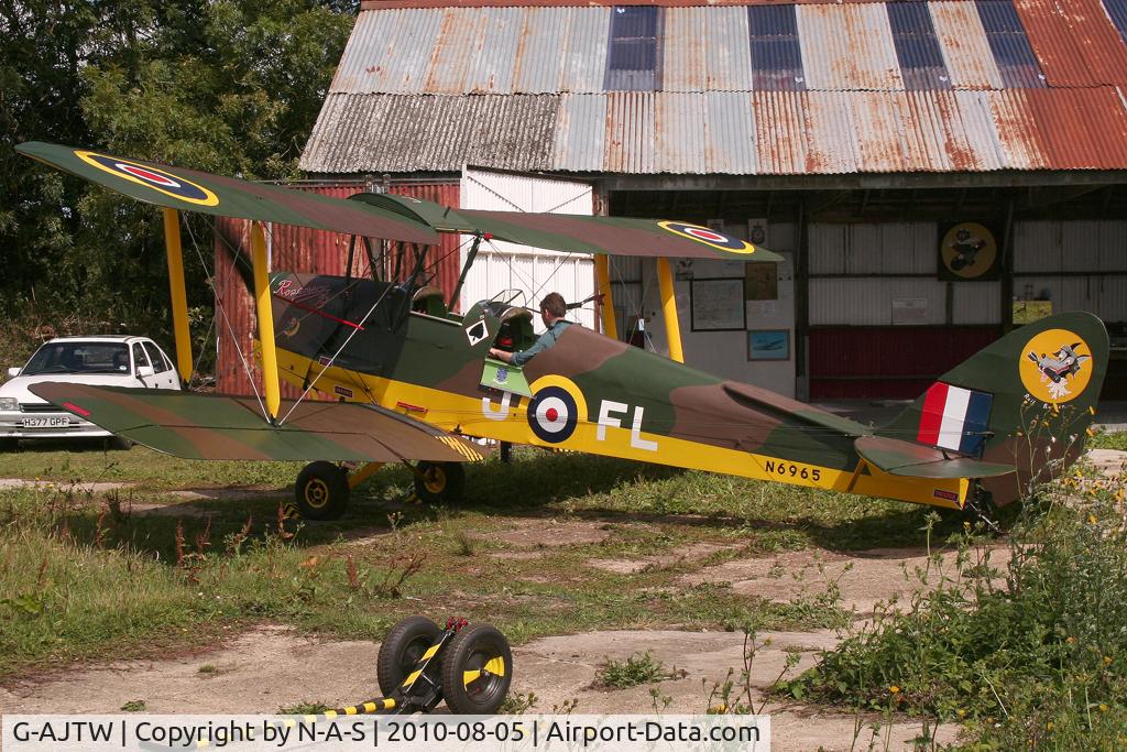 G-AJTW, 1939 De Havilland DH-82A Tiger Moth II C/N 82203, Engine running after rebuild, Tibenham