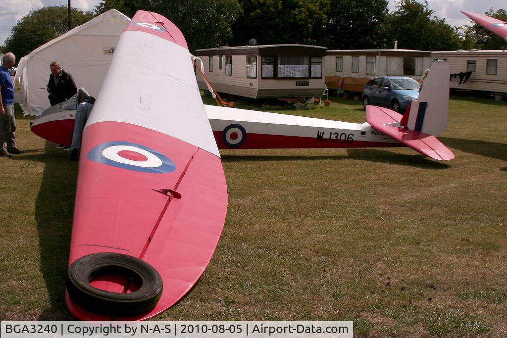 BGA3240, Slingsby T-21B Sedbergh TX.1 C/N 654, VGC 2010, Tibenham