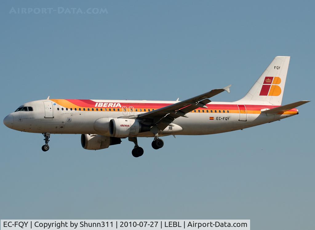 EC-FQY, 1992 Airbus A320-211 C/N 356, Landing rwy 25R
