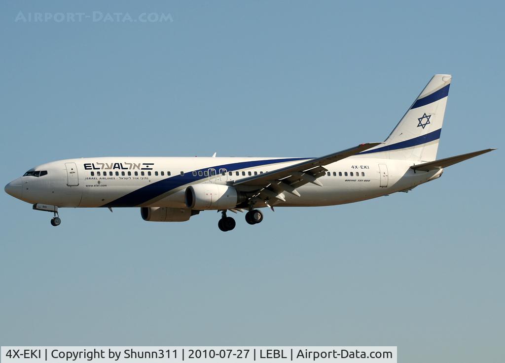 4X-EKI, 1999 Boeing 737-86N C/N 28587, Landing rwy 25R