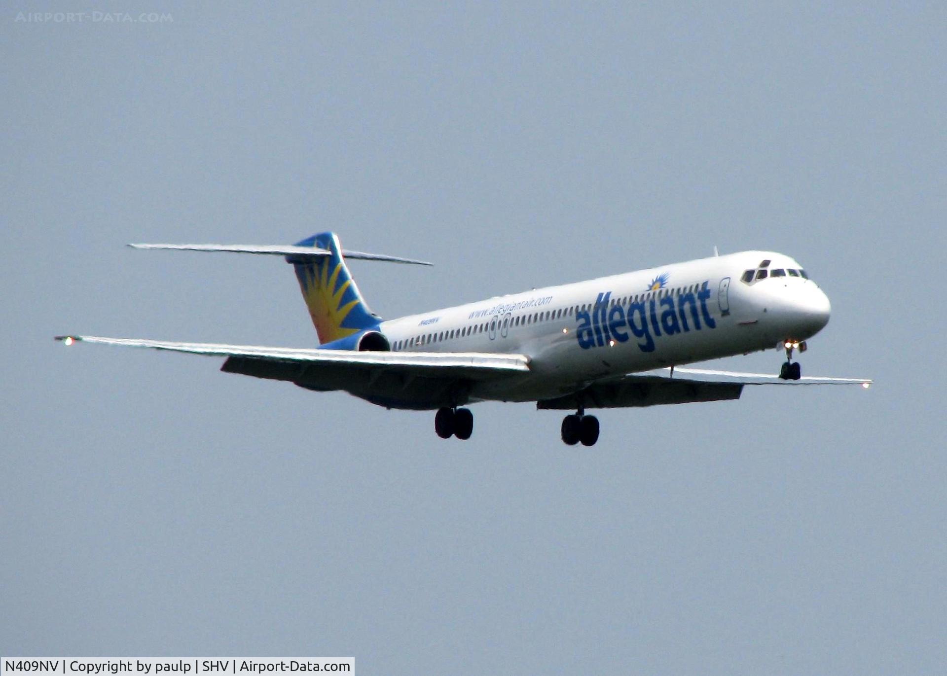 N409NV, 1987 McDonnell Douglas MD-83 (DC-9-83) C/N 49574, Arriving from Las Vegas.