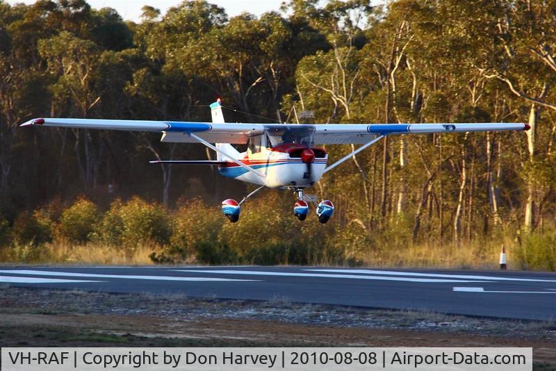 VH-RAF, 1969 Cessna A150K Aerobat C/N A15000185, About to Flare on 17