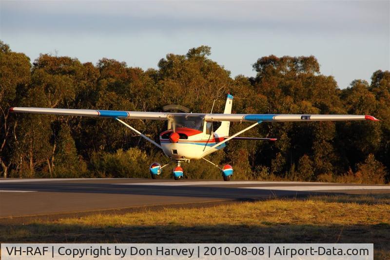 VH-RAF, 1969 Cessna A150K Aerobat C/N A15000185, Line up for Departure Rwy 35 YWBN