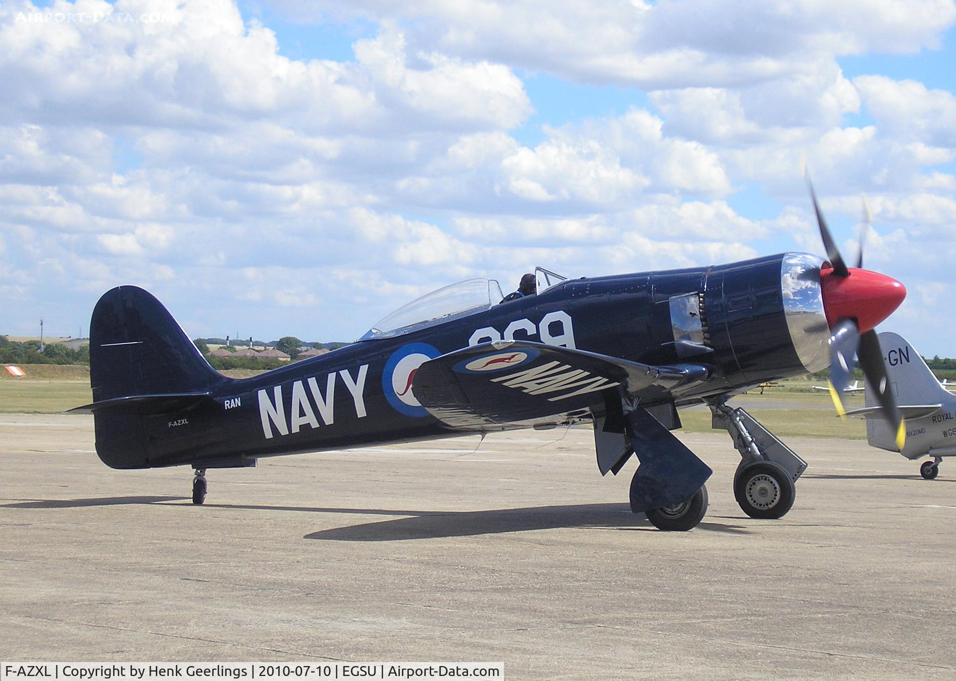 F-AZXL, 1948 Hawker Fury FB.10 C/N 37514/ISS20, Flying Legends Air Show 2010 Duxford