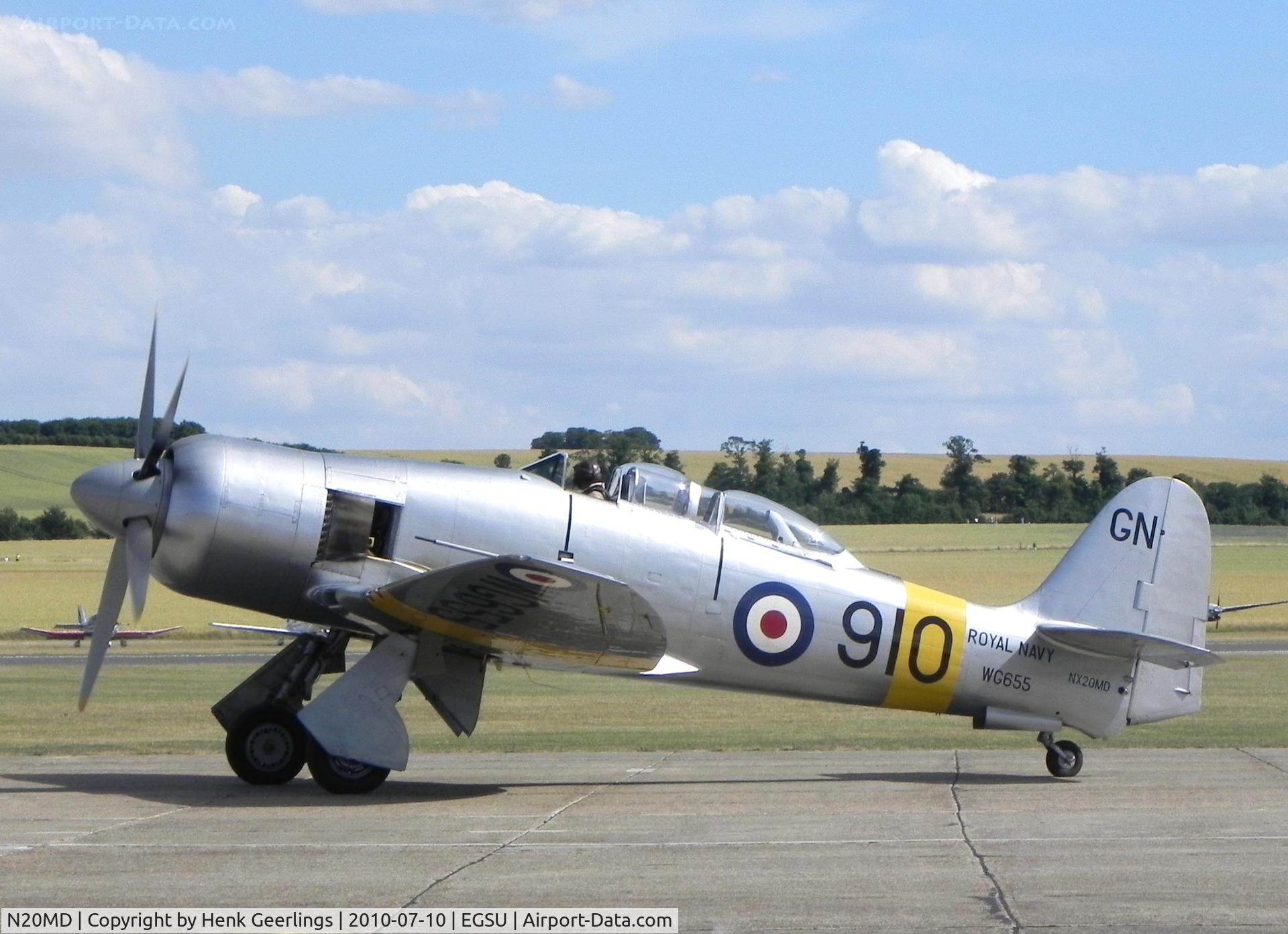 N20MD, 1952 Hawker Sea Fury T.20 C/N 41H/636070, Flying Legends Air Show 2010 Duxford