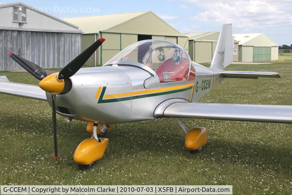 G-CCEM, 2003 Aerotechnik EV-97A Eurostar C/N PFA 315-13987, Aerotechnik EV-97A Eurostar at Fishburn Airfield in July 2010.