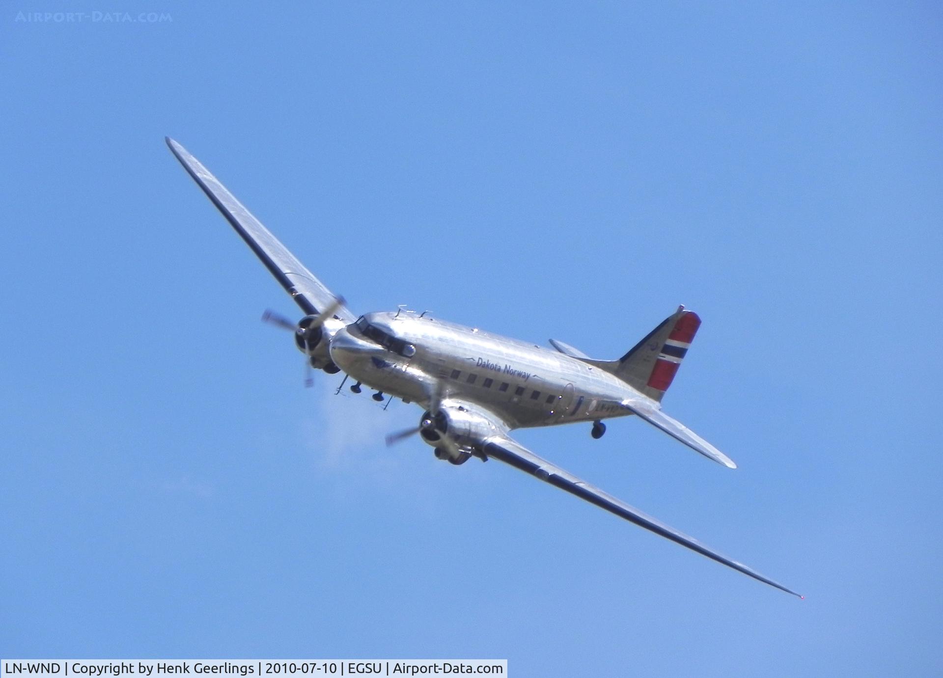 LN-WND, 1943 Douglas C-53D-DO Skytrooper (DC-3A) C/N 11750, Flying Legends Air Show 2010 Duxford