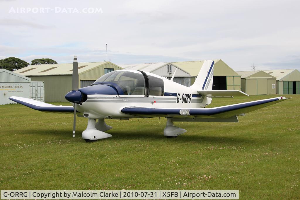 G-ORRG, 1977 Robin DR-400-180 Regent Regent C/N 1216, Robin DR400/180 at Fishburn Airfield in July 2010.