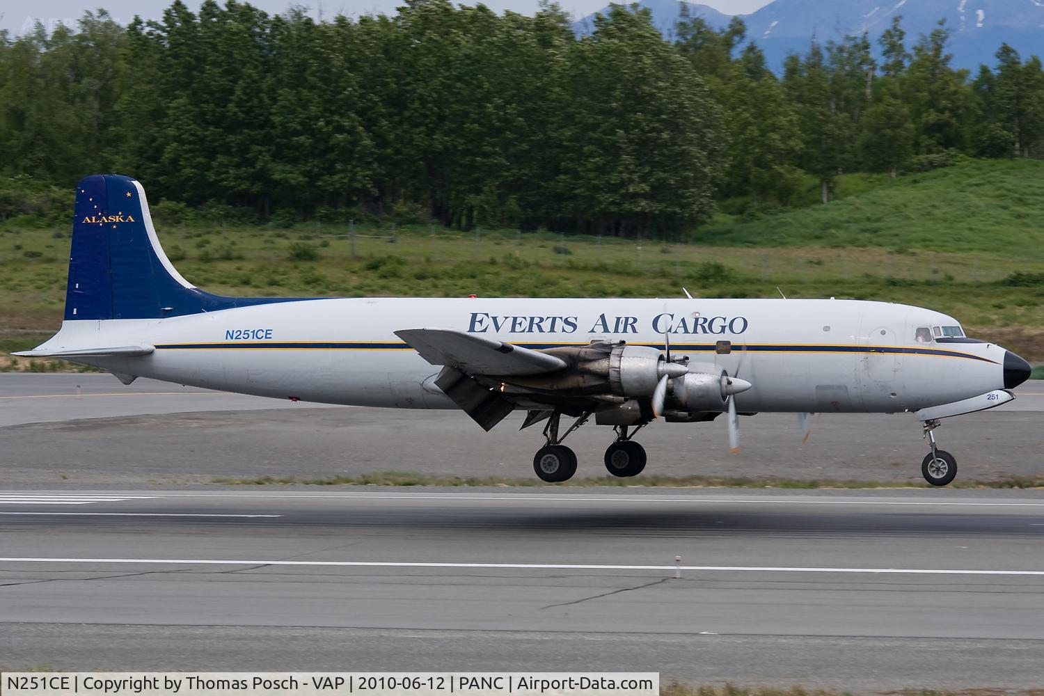 N251CE, 1953 Douglas C-118A Liftmaster (DC-6A) C/N 44612, Everts Air Cargo