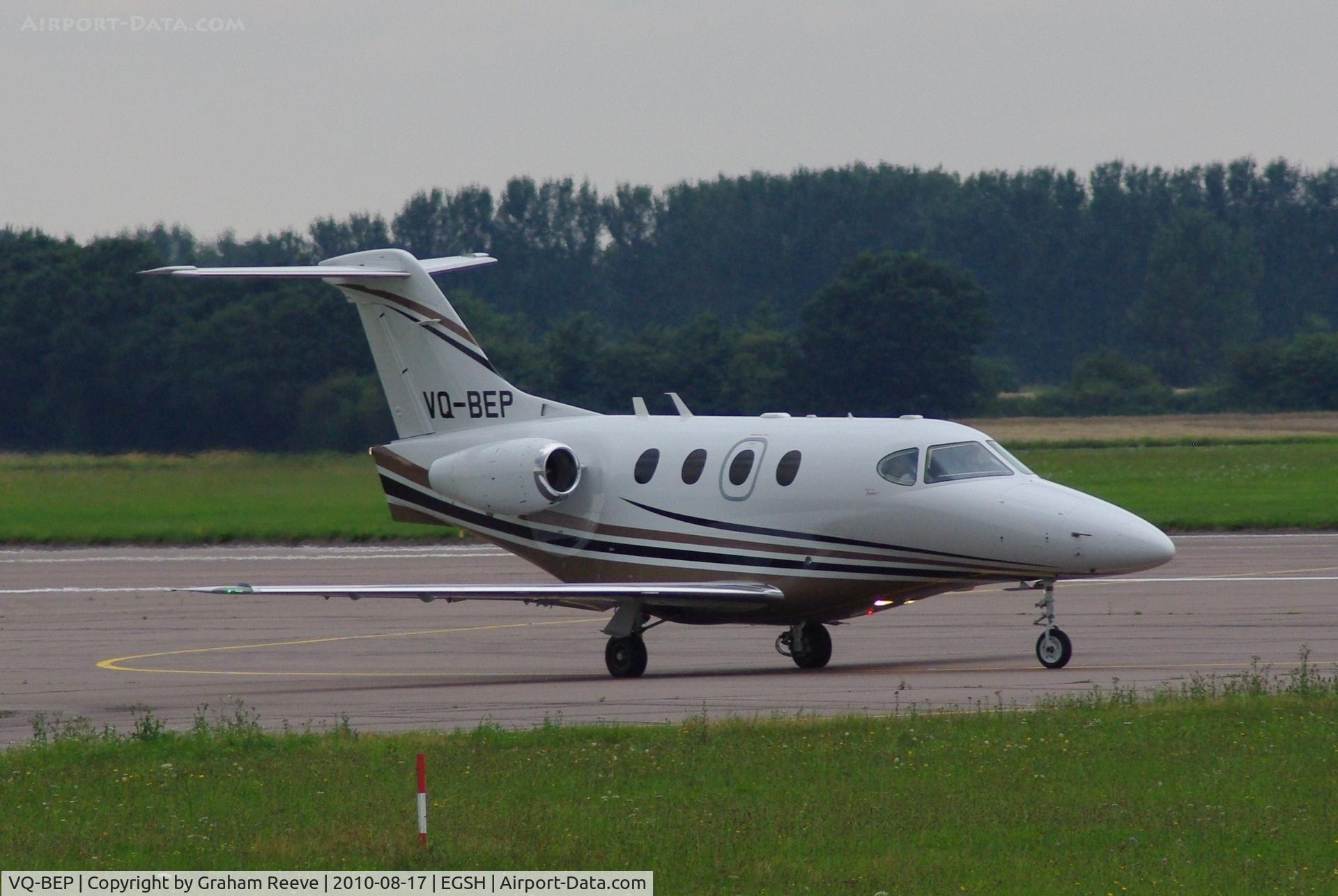 VQ-BEP, 2005 Raytheon 390 Premier I C/N RB-125, About to depart from Norwich.
