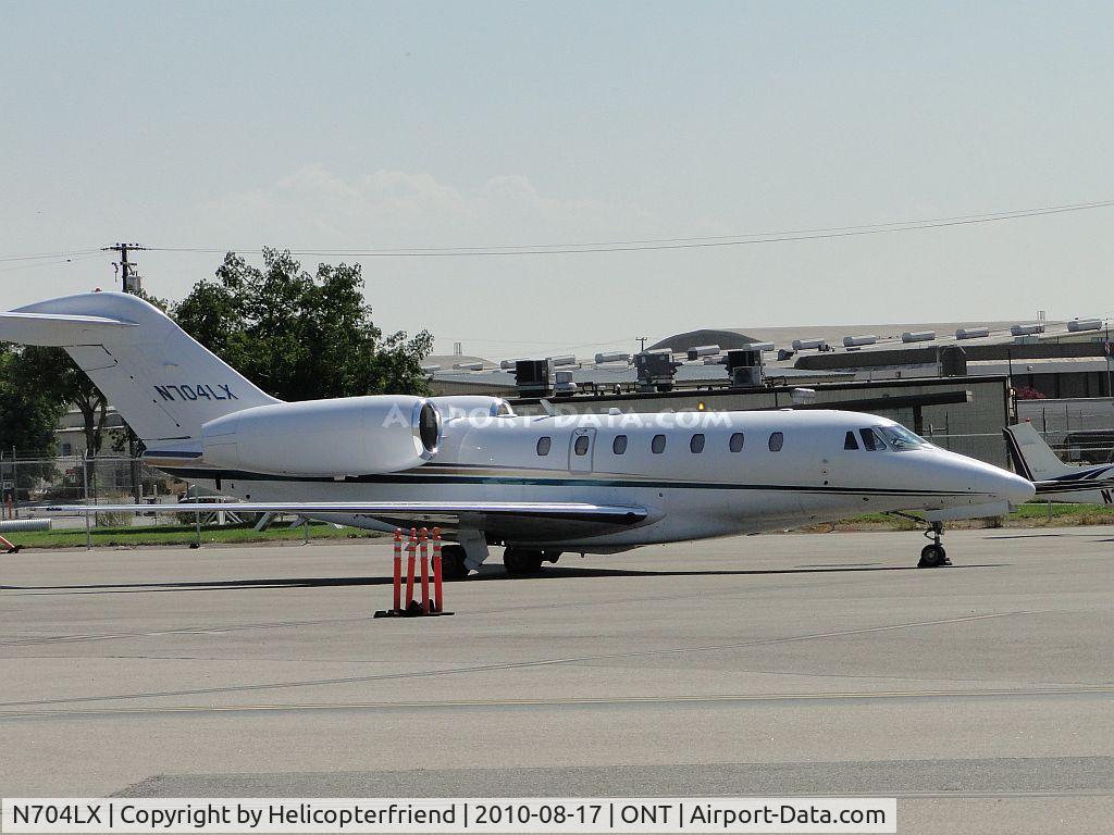 N704LX, 1999 Cessna 750 Citation X Citation X C/N 750-0091, Parked on the southside of Ontario