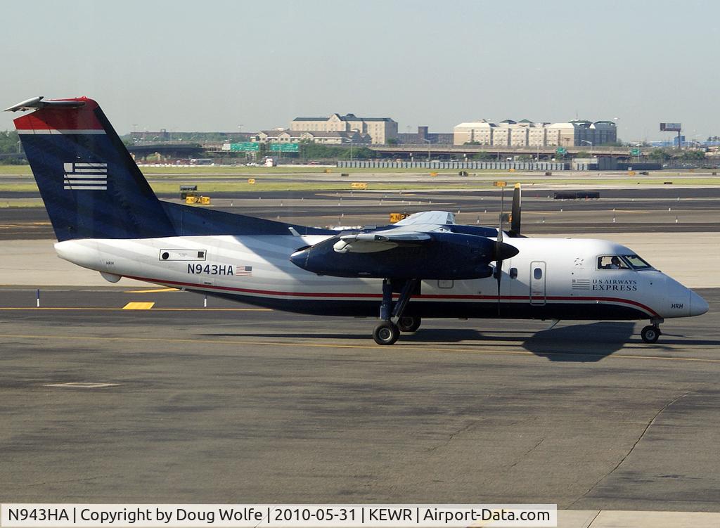 N943HA, 1989 Boeing DHC-8-102 C/N 167, Inbound arriving at Newark Liberty in New Jersey.