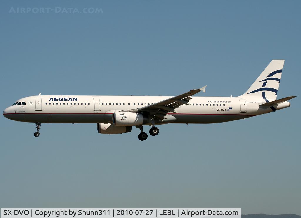 SX-DVO, 2008 Airbus A321-231 C/N 3462, Landing rwy 25R