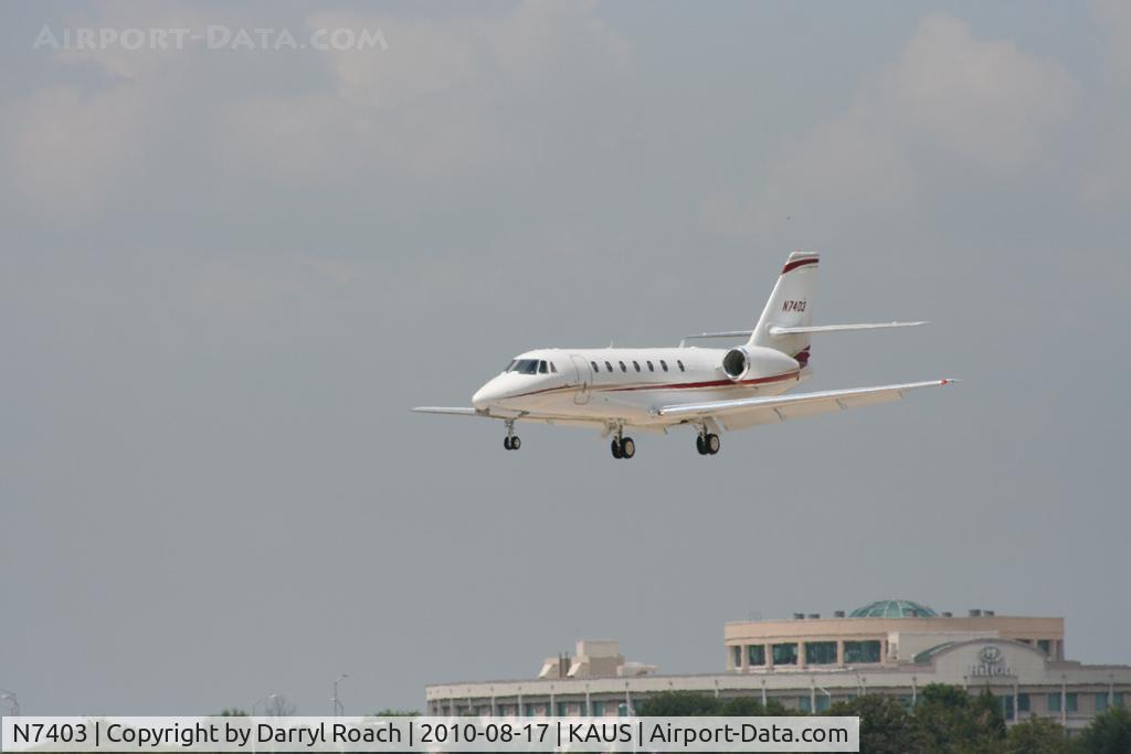 N7403, 2008 Cessna 680 Citation Sovereign C/N 680-0222, Citation short final 17L.