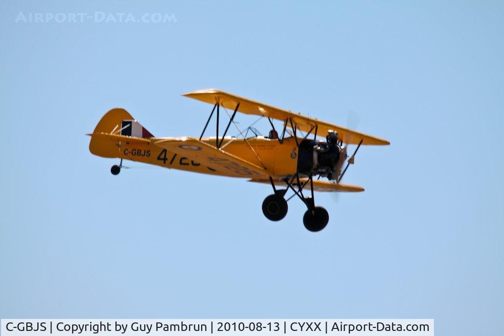 C-GBJS, 1938 Fleet 16B Finch II C/N 542, Performing at the 2010 Abbotsford Airshow.